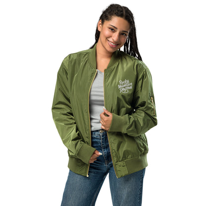 Premium recycled bomber jacket - White Lettering