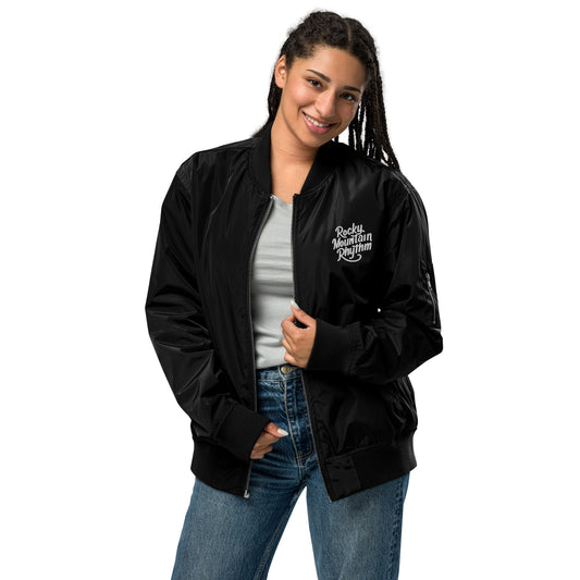 Premium recycled bomber jacket - White Lettering