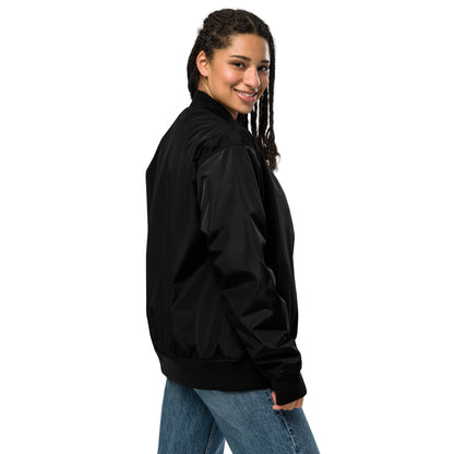 Premium recycled bomber jacket - White Lettering